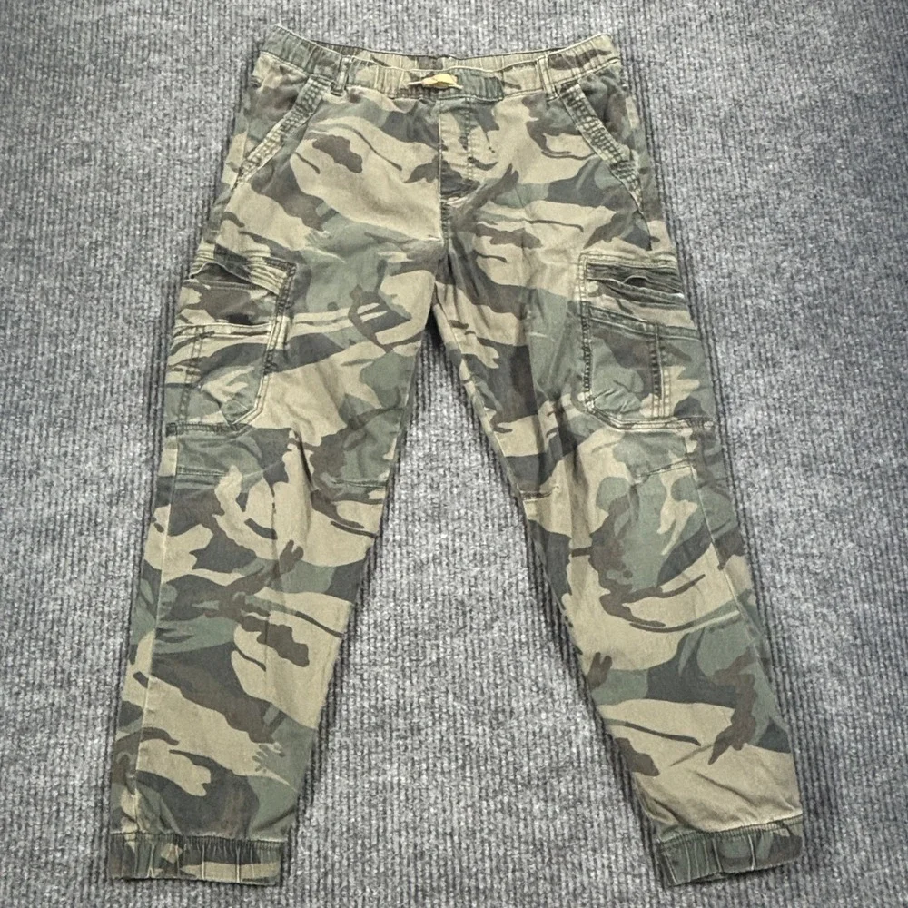 Wrangler Cargo Jogger Kids 16 Husky Green Camo Camouflage Pants 109MGHW7E